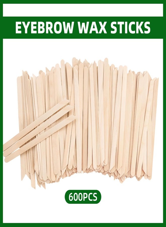 VYNFLICK Wooden Wax Sticks for Eyebrow - 600Pcs Small Popsicle Waxing Sticks for Hair Removal & Crafts, Natural Wood Applicators for Brow Shaping, DIY Art Supplies - Image 2
